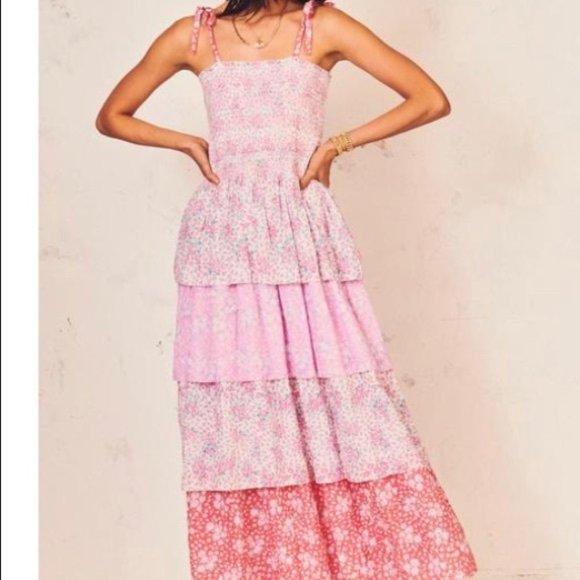 Loveshackfancy Dresses & Skirts - LoveShackFancy Caressa Tiered Ruffle Maxi Dress